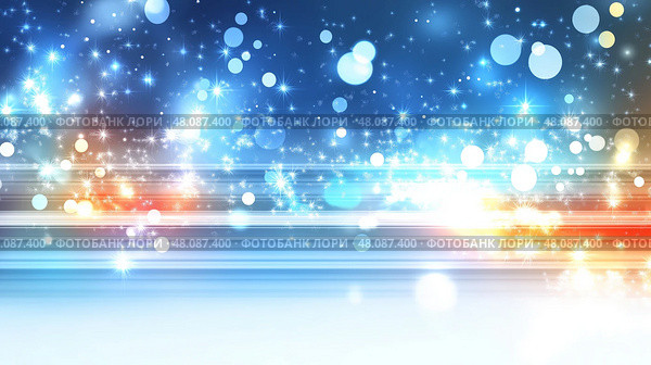 Magical light effect creates a dreamy atmosphere with colorful sparkles and soft glow in a nighttime landscape. Волшебный световой эффект создает сказочную атмосферу с разноцветными искрами и мягким свечением в ночном пейзаже. Стоковое AI-изображение, AI-художник Katsiaryna Repich / Фотобанк Лори