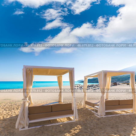 Majorca Cala Mesquida beach in Mallorca Balearic Islands of Spain. Стоковое фото, агентство Ingram Publishing / Фотобанк Лори