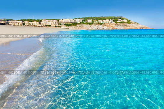 Majorca Cala Mesquida beach in Mallorca Balearic Islands of Spain. Стоковое фото, агентство Ingram Publishing / Фотобанк Лори