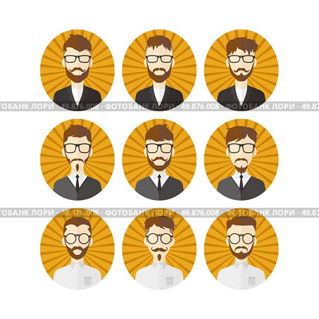 man hipster avatar user picture cartoon character vector illustration. man hipster avatar user picture cartoon character. Стоковая иллюстрация, агентство Ingram Publishing / Фотобанк Лори