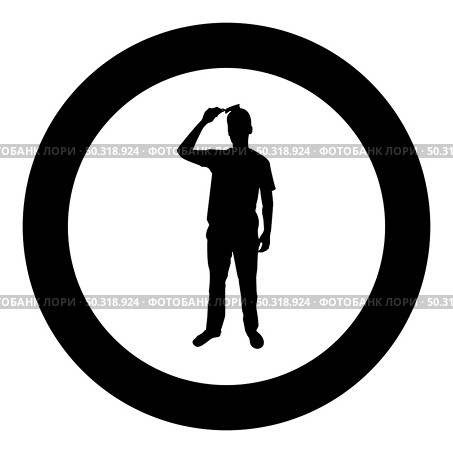 Man is combing hair use hairbrush Front view silhouette in circle round black color vector illustration solid outline style simple image. Man is combing hair use hairbrush Front view silhouette in circle round black color vector illustration solid outline style image. Стоковая иллюстрация, агентство Ingram Publishing / Фотобанк Лори