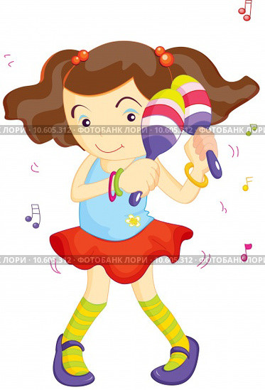 Maraca Girl. Стоковая иллюстрация, иллюстратор Matthew Cole / Smarterpix / Фотобанк Лори