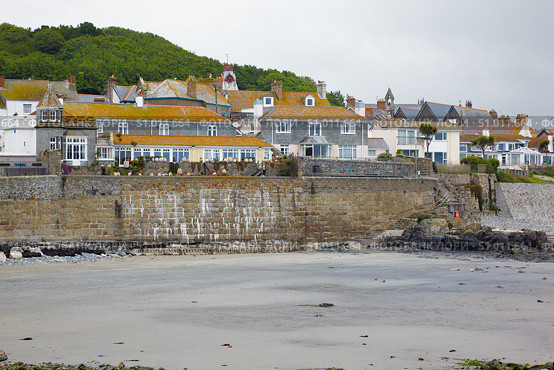 Marazion waterfront as seen from the sea. Cornwall. England, Great Britain (2009 год). Стоковое фото, фотограф Сергей Пристяжнюк (Serg Zastavkin) / Фотобанк Лори
