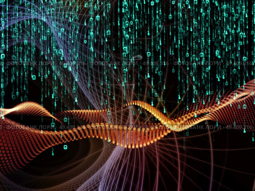 Math Universe series. Graphic composition of digits and elements of space  for subject of mathematics, science, education and modern technology. Стоковое фото, агентство Ingram Publishing / Фотобанк Лори
