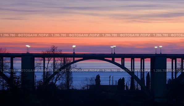Мацестинский мост. Сочи. Стоковое фото, фотограф Игорь Смыков / Фотобанк Лори