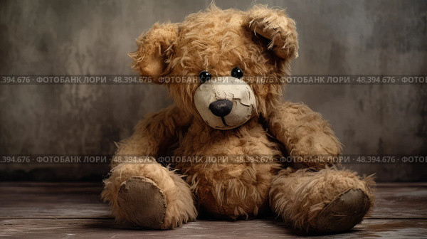 matted teddy bear texture ai generated. Стоковое AI-изображение, AI-художник Vectorwin / Фотобанк Лори