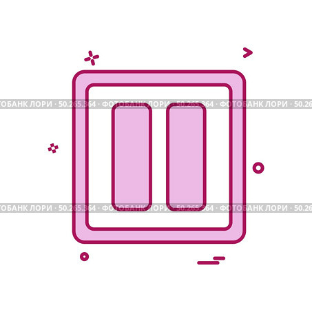 media music pause icon vector design. Стоковая иллюстрация, агентство Ingram Publishing / Фотобанк Лори