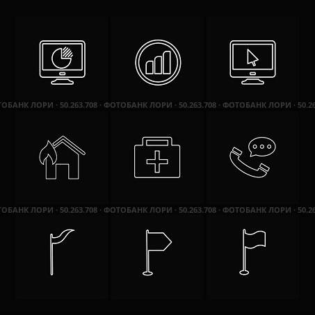 medical , call , house , signals , seo , technology , internet , flags , computer , icon, vector, design,  flat,  collection, style, creative,  icons , ui , user interface , cart , shopping , online , . Стоковая иллюстрация, агентство Ingram Publishing / Фотобанк Лори