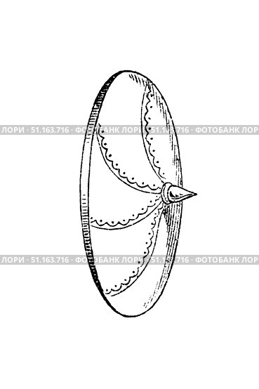 Medieval Shield Buckler, old vintage illustration, 1897. Стоковая иллюстрация, иллюстратор Константин Тимофеев / Фотобанк Лори