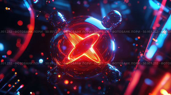 meltdown blinking nuclear core ai generated. Стоковое AI-изображение, AI-художник Vectorwin / Фотобанк Лори