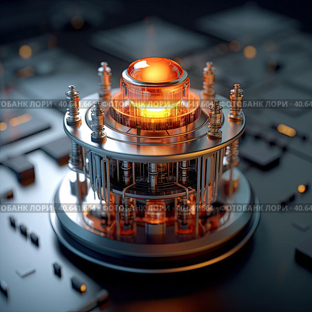 Micro Nuclear Reactor. Стоковое AI-изображение, AI-художник Кирилл Черезов / Фотобанк Лори