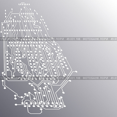 Microchip background, electronic circuit, EPS10 vector illustration. Стоковая иллюстрация, агентство Ingram Publishing / Фотобанк Лори