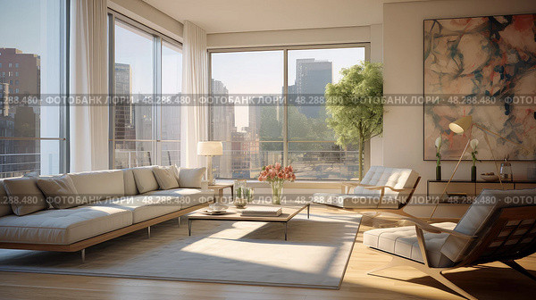 minimalist 3d interior renderings ai generated. Стоковое AI-изображение, AI-художник Vectorwin / Фотобанк Лори