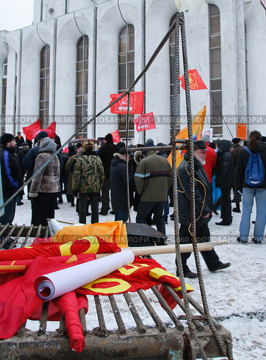Митинговый инвентарь (2011 год). Редакционное фото, фотограф Сергей Бойков / Фотобанк Лори