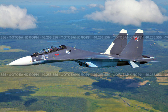 Многоцелевой истребитель Су-30СМ морской авиации ВМФ России (2019 год). Редакционное фото, фотограф Александр Тарасенков / Фотобанк Лори