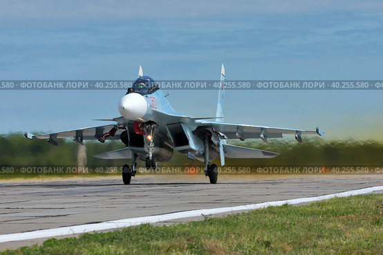 Многоцелевой истребитель Су-30СМ ВКС России (2020 год). Редакционное фото, фотограф Александр Тарасенков / Фотобанк Лори
