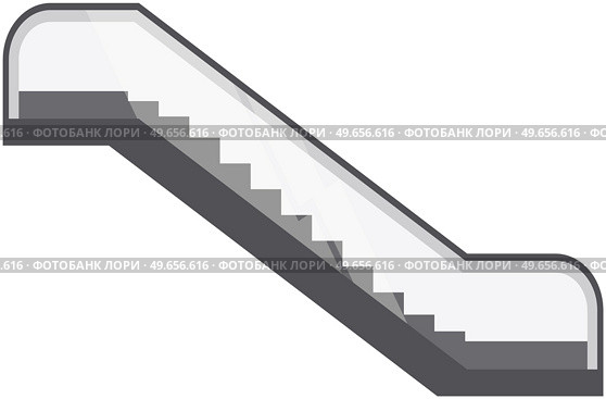 Modern architecture stair, lift and elevator. Escalator, mobile ladder for transporting people. Hoisting-and-transport vehicle with stairs and handrails. Automatic escalator vector illustration. Modern architecture stair, lift and elevator. Escalator, mobile ladder for transporting people. Стоковая иллюстрация, агентство Ingram Publishing / Фотобанк Лори