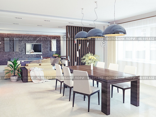 modern interior. CG design concept. Стоковое фото, агентство Ingram Publishing / Фотобанк Лори