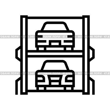 modern multilevel parking line icon vector illustration. Стоковая иллюстрация, иллюстратор Vectorwin / Фотобанк Лори