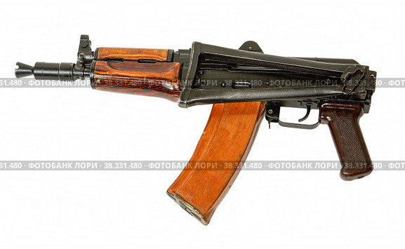 Modern Russian 5.45 mm AKS-74U assault rifle. Стоковое фото, фотограф FotograFF / Фотобанк Лори