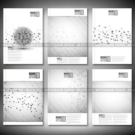 Molecule structure, interconnection network. Brochure, flyer or report for business. Стоковая иллюстрация, агентство Ingram Publishing / Фотобанк Лори