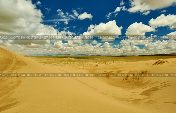 Mongolia. Sands Mongol Els, sandy dune desert, (2019 год). Стоковое фото, фотограф Александр Fanfo / Фотобанк Лори