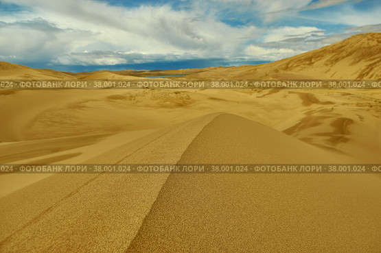Mongolia. Sands Mongol Els, sandy dune desert, (2019 год). Стоковое фото, фотограф Александр Fanfo / Фотобанк Лори