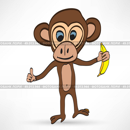 Monkey cartoon. Стоковая иллюстрация, агентство Ingram Publishing / Фотобанк Лори