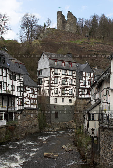 Monschau - старый город на западе Германии (2006 год). Стоковое фото, фотограф Михаил Лавренов / Фотобанк Лори