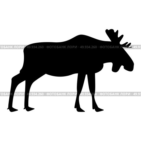 Moose elt icon black color vector illustration flat style simple image. Стоковая иллюстрация, агентство Ingram Publishing / Фотобанк Лори