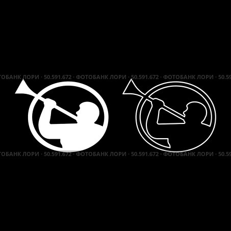 Mormon symbol Church of Jesus Christ of Saints of Last Days Angel of Mormonism sign Moroni religion Morony man blowing trumpet silhouette set icon white color vector illustration image simple solid fill outline contour line thin flat style. Mormon symbol Church of Jesus Christ of Saints of Last Days Angel of Mormonism sign Moroni religion Morony man blowing trumpet silhouette set icon white color vector illustration image solid fill outline contour line thin flat style. Стоковая иллюстрация, агентство Ingram Publishing / Фотобанк Лори