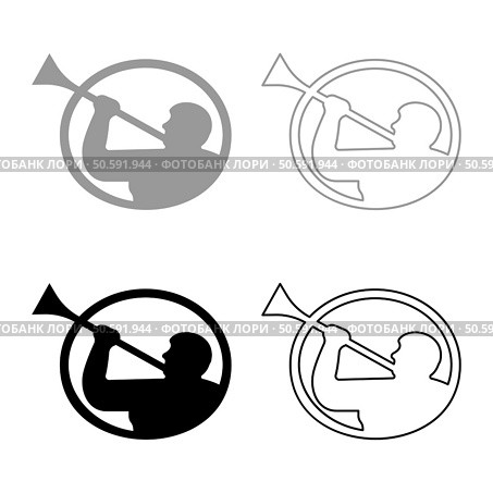 Mormon symbol Church of Jesus Christ of Saints of Last Days Angel of Mormonism sign Moroni religion Morony man blowing trumpet silhouette set icon grey black color vector illustration image simple solid fill outline contour line thin flat style. Mormon symbol Church of Jesus Christ of Saints of Last Days Angel of Mormonism sign Moroni religion Morony man blowing trumpet silhouette set icon grey black color vector illustration image solid fill outline contour line thin flat style. Стоковая иллюстрация, агентство Ingram Publishing / Фотобанк Лори