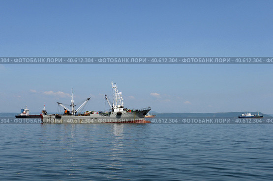 Морские суда в акватории Амурского залива (2022 год). Редакционное фото, фотограф Free Wind / Фотобанк Лори