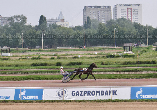Москва. Бега на Центральном Московском ипподроме (2016 год). Редакционное фото, фотограф Илюхина Наталья / Фотобанк Лори