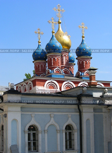 Москва. Храм вмч. Георгия Победоносца (Покрова Пресвятой Богородицы) на Псковской Горке 1657 г. (2008 год). Стоковое фото, фотограф lana1501 / Фотобанк Лори