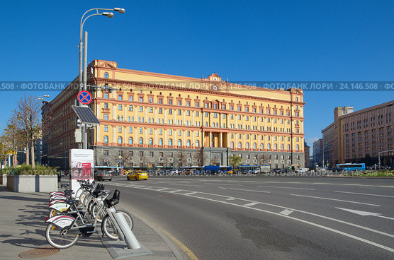 Москва, Лубянская площадь. Здание ФСБ России (2016 год). Редакционное фото, фотограф Елена Коромыслова / Фотобанк Лори