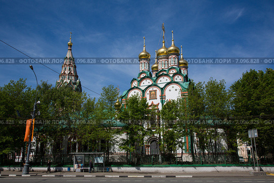 Москва. Церковь Николая Чудотворца, что в Хамовниках (2014 год). Стоковое фото, фотограф Михаил Ворожцов / Фотобанк Лори