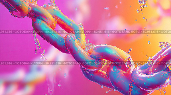 motion bouncing chain ai generated. Стоковое AI-изображение, AI-художник Vectorwin / Фотобанк Лори