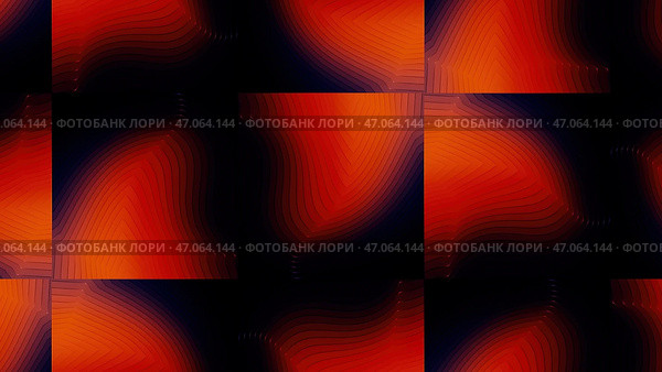 Motion.Large floating lines on squares creating a trance effect in animation. Стоковая иллюстрация, иллюстратор David Kashakhi / Фотобанк Лори