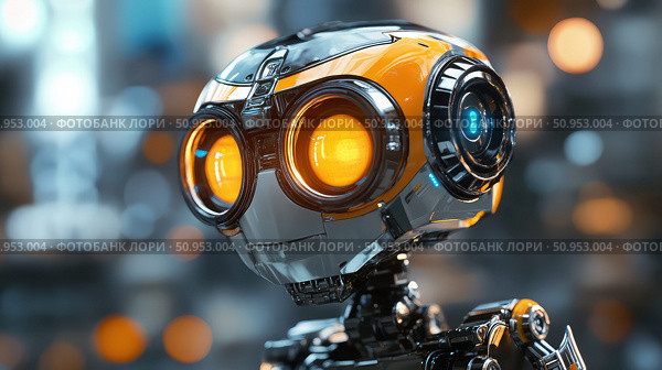 motor rotating robot ai generated. Стоковое AI-изображение, AI-художник Vectorwin / Фотобанк Лори