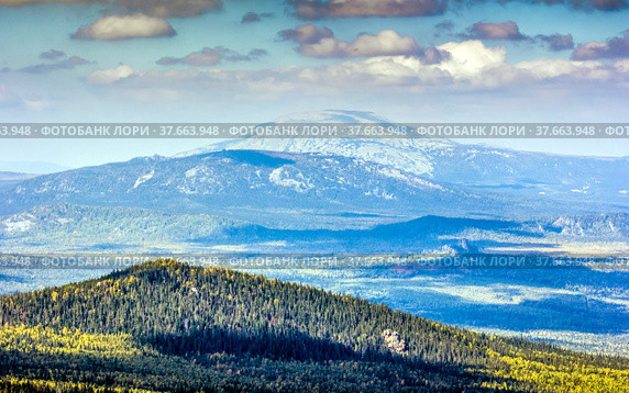 Mount Yamantau, the highest peak of the South Urals Bashkortostan Russia. Стоковое фото, фотограф Акиньшин Владимир / Фотобанк Лори