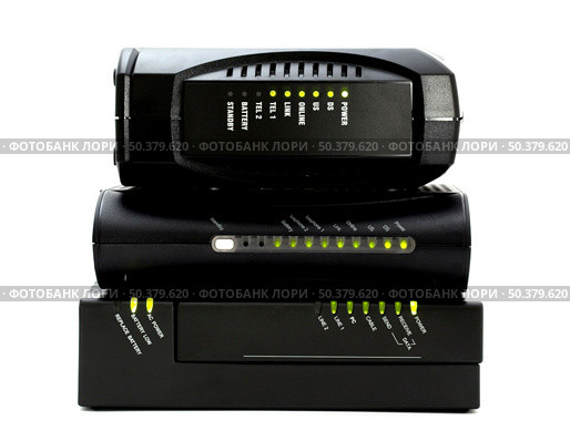 MTA cable modem - Internet and voice in only one equipment. Стоковое фото, агентство Ingram Publishing / Фотобанк Лори