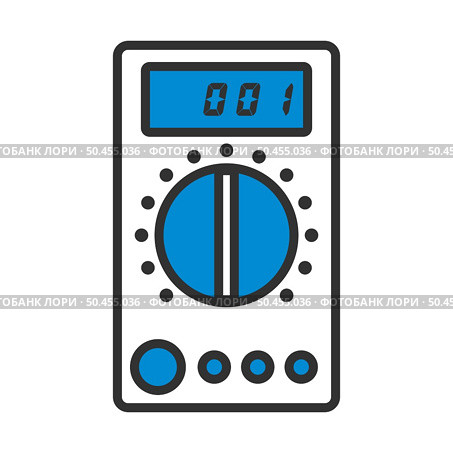 Multimeter Icon. Editable Bold Outline With Color Fill Design. Vector Illustration. Стоковая иллюстрация, агентство Ingram Publishing / Фотобанк Лори