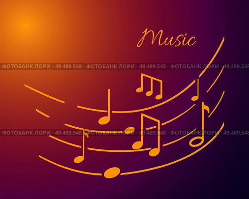 Music notation with lines and notes sounds, text signs vector. Tune playing, organized tablature with melody symbols of musical tones, tempo rhythm. Music Notation with Lines and Notes Sounds Text. Стоковая иллюстрация, агентство Ingram Publishing / Фотобанк Лори