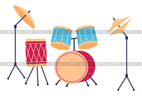 Musical instruments vector illustration. The orchestra becomes canvas for vibrant colors classical and world music Instruments harmonize, creating rhythmic journey through diverse melodies. Drums. Musical instruments. Instruments come alive, shaping rhythmic and melodic masterpiece. Drums. Стоковая иллюстрация, агентство Ingram Publishing / Фотобанк Лори