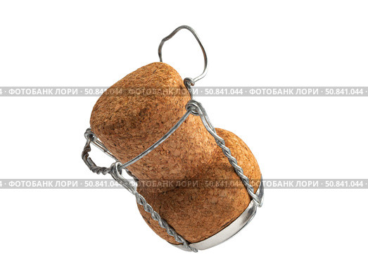 musle wire stopper holder for sparkling wines, isolated on a white background. Стоковое фото, фотограф ~✿Eлена Челышева(Кочина)✿~ / Фотобанк Лори