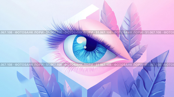 myopia growing eye ai generated. Стоковое AI-изображение, AI-художник Vectorwin / Фотобанк Лори