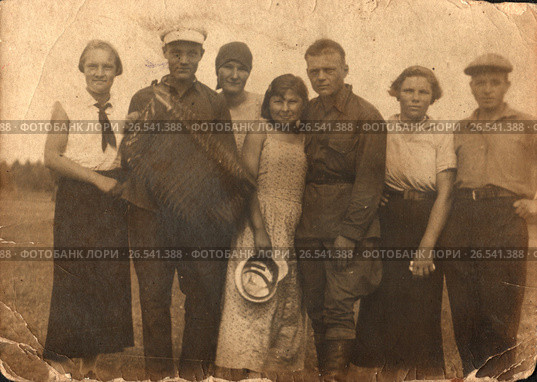 На реке Быстрице. 12.07.1936. Редакционное фото, фотограф Retro / Фотобанк Лори
