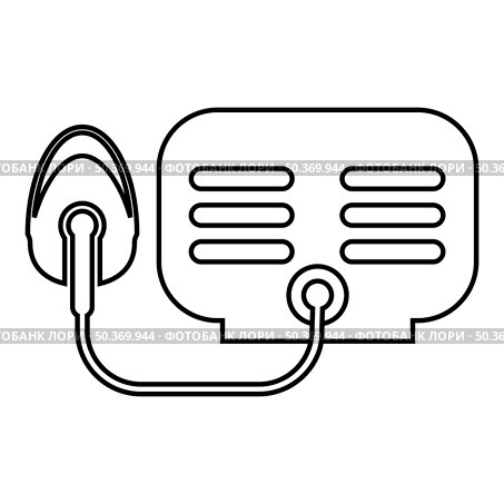 Nebulizer with mask contour outline line icon black color vector illustration image thin flat style simple. Nebulizer with mask contour outline line icon black color vector illustration image thin flat style. Стоковая иллюстрация, агентство Ingram Publishing / Фотобанк Лори