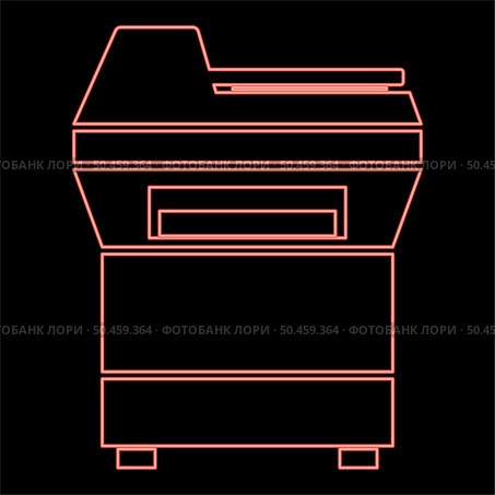 Neon copy machine Printer Copier for office Photocopier Duplicate equipment icon black color vector illustration flat style simple image red color vector illustration image flat style light. Neon copy machine Printer Copier for office Photocopier Duplicate equipment icon black color vector illustration flat style image red color vector illustration image flat style. Стоковая иллюстрация, агентство Ingram Publishing / Фотобанк Лори